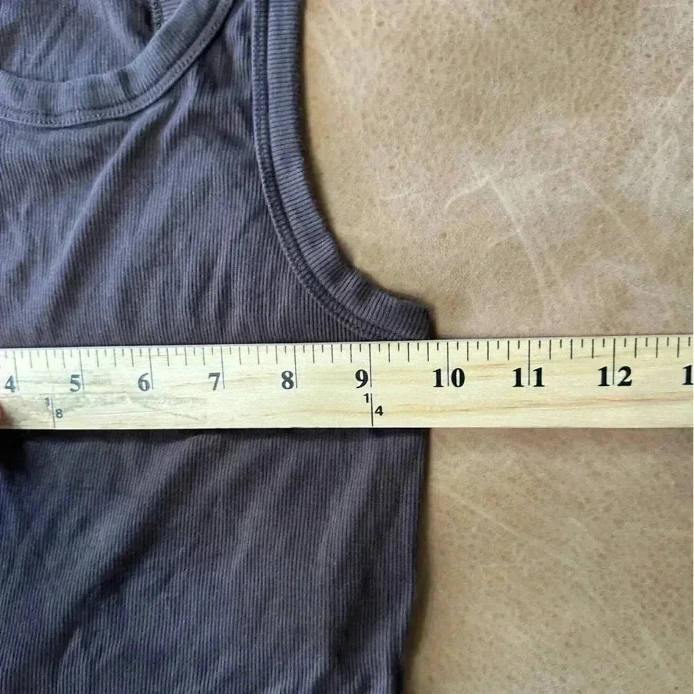 Sunday Best Cropped Ribbed Tank Top Brown Women’s Size XXS - Picture 5 of 9